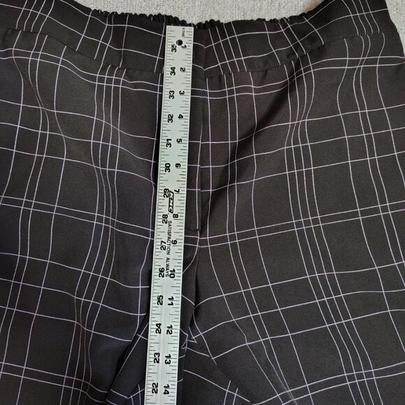 Curvie Fit Pants Womens Size 34x31 Medium Black Pink Plaid Stripe Loose Fit - Picture 5 of 13